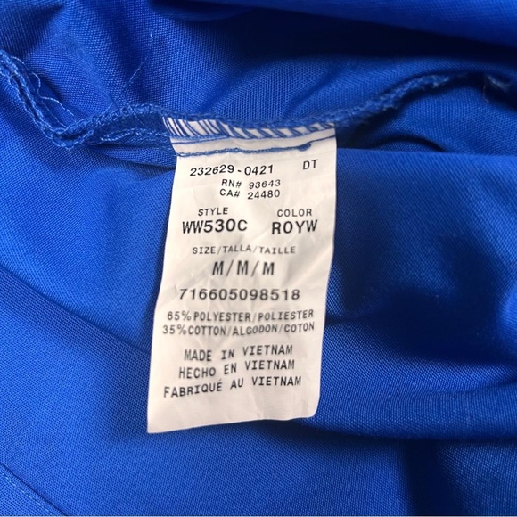 Cherokee Unisex Medical Scrubs Set Blue V-Neck Top & Pants Uniform for Men/Women - Picture 5 of 13